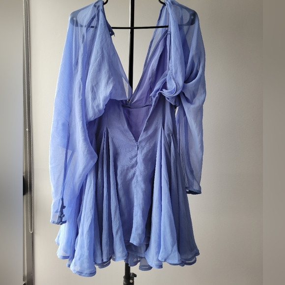 ASOS DESIGN soft mini dress with godet detail and belt - Picture 6 of 7